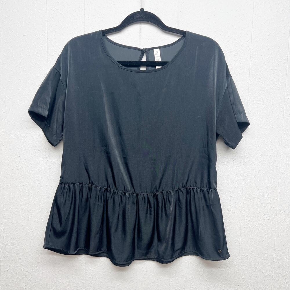 Ripzone Top Womens Small Ruffle Hem Lightweight Whimsigoth Witchy Dark Boho Chic